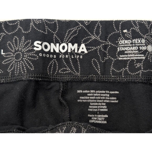 Black White Snakeskin Floral Polka Dot Casual  Leggings Bundle of 3 Size Large - Picture 2 of 8